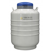 Liquid Nitrogen Cylinder for Storage (Moderate),With 6ea. 120 mm High Canisters , Capacity 31.5L, Empty Weight 14.2kg, YDS-30-125, Chart 