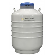 Liquid Nitrogen Cylinder for Storage (Moderate), With 6ea. 120 mm High Canisters , Capacity 31.5L, Empty Weight 13.6kg, YDS-30-90, Chart 