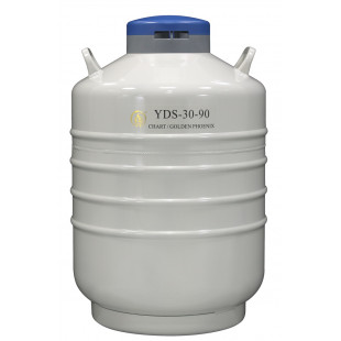 Liquid Nitrogen Cylinder for Storage (Moderate), With 6ea. 276 mm High Canisters  , Capacity 31.5L, Empty Weight 13.6kg, YDS-30-90, Chart 