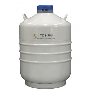 Liquid Nitrogen Cylinder for Transportation, With 6ea. 276 mm High Canisters, Capacity 31.5L, Empty Weight 13.1kg, YDS-30B, Chart