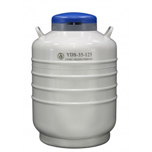 Liquid Nitrogen Cylinder for Storage (Large), With 6ea. 4 stories (5*5 cells) rack, Capacity 35.5L, Empty Weight 15.1kg, YDS-35-125, Chart 