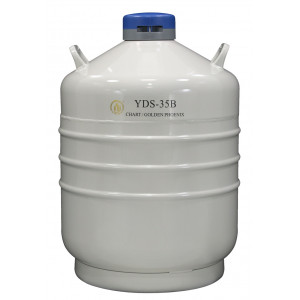 Liquid Nitrogen Cylinder for Transportation, With 6ea. 276 mm High Canisters, Capacity 35.5L, Empty Weight 14kg, YDS-35B, Chart
