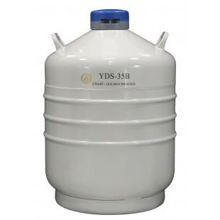 Liquid Nitrogen Cylinder for Transportation, With 6ea. 276 mm High Canisters, Capacity 35.5L, Empty Weight 14kg, YDS-35B, Chart