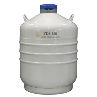 Liquid Nitrogen Cylinder for Transportation, With 6ea. 120 mm High Canisters, Capacity 35.5L, Empty Weight 14kg, YDS-35B, Chart 