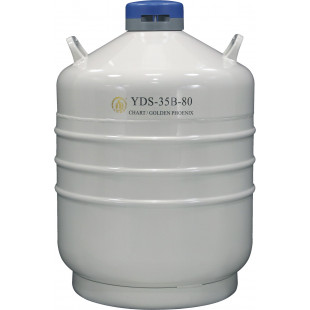 Liquid Nitrogen Cylinder for Transportation, With 6ea. 276 mm High Canisters, Capacity 35.5L, Empty Weight 14.3kg, YDS-35B-8o, Chart 