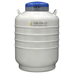 Liquid Nitrogen Cylinder For Transportation, With 6ea. 120 mm High Canisters,Capacity 35.5L, Empty Weight 15.3kg, YDS-35B-125 