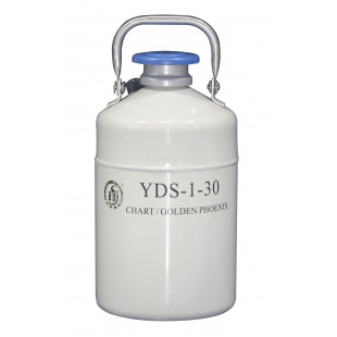 Liquid Nitrogen Cylinder for Storage, For Small Storage, With 1ea. 120mm High Canister, Capacity 1L, Empty Weight 2KG, YDS-1-30  