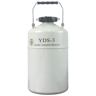 Upgraded Liquid Nitrogen Cylinder for Storage, For Small Storage, With 6ea. 120 mm High Canisters, Capacity 3.15L, Empty Weight 3.2KG, YDS-3, Chart 
