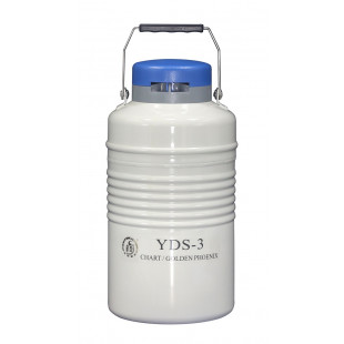Liquid Nitrogen Cylinder for Storage, For Small Storage, With 6ea. 120 mm High Canisters, Capacity 3.15L, Empty Weight 3.4KG, YDS-3, Chart
