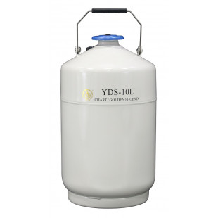 Liquid Nitrogen-Only Cylinder, No canister/neck ring, Capacity 10L, Empty Weight 6.2Kg, YDS-10L , Chart