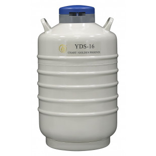 Liquid Nitrogen Cylinder for Storage (Moderate),With 6ea. 276 mm High Canisters, Capacity 17L, Empty Weight 8.5kg, YDS-16, Chart