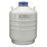 Liquid Nitrogen Cylinder for Storage (Large),With 6ea. 120 mm High Canisters, Capacity 35.5L, Empty Weight 13.8kg, YDS-35, Chart