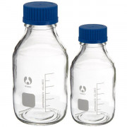 Lab Bottle, 500 mL, Clear GL3.3, Blue Cap, Borosilicate, Bomex (4pcs/pack)