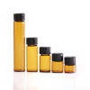 Specimen Vial 20 mL, OD27 x 57 mm Black PP Screw Cap and PE Liner Amber Glass HmbG (100pcs/pack)