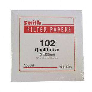 Filter Paper 102 Qualitative Medium Speed, D-12.5 cm, 100pcs/box, Smith (5pcs/pack)