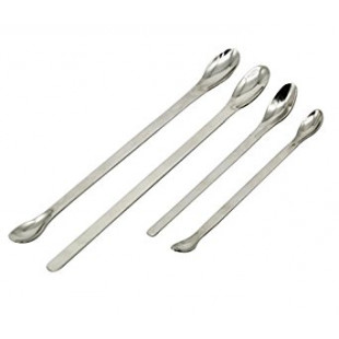 Spatula, 180 mm, 1 Side Large, 1 Side Small Spoon, Stainless Steel (5pcs/pack)