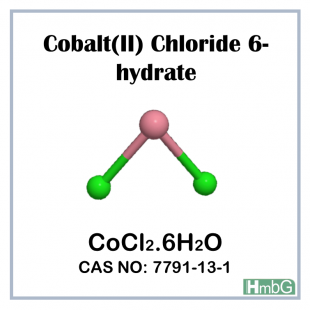 Cobalt (II) Chloride 6-hydrate 98%, AR, HmbG** T, N 6.1/III, 250 gm