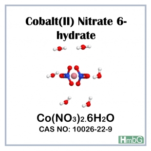 Cobalt (II) Nitrate 6-hydrate, Pure 98%, HmbG** XN 5.1/III, 250 gm