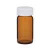 Specimen Vial 3 mL, OD16 x 34 mm White PP Screw Cap and PE Liner Amber Glass HmbG (500pcs/pack)