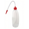 Safety Wash Bottle, 500 mL, Oval, with Cap and Tube Plastic, LC (MOQ 4pcs/pack)