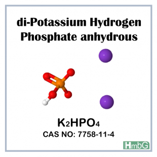 di-Potassium Hydrogen Phosphate Anhydrous, CP, HmbG, 500 gm
