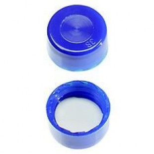 Vial Cap, 9 mm PP Blue, Red / PTFE White / Silicone Septa Closed-Top for 1.5 / 2.0 mL Vials HmbG (100pcs/pack)
