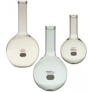 Round Bottom Flask, 500 mL, Narrow Neck, Pyrex / Iwaki 4280FK500 (4pcs/pack)