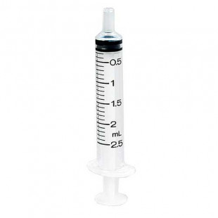 Syringe Luer-Slip, 2.5 mL, with Needle Plastic, Non-Medical Usage (20pcs/pack)
