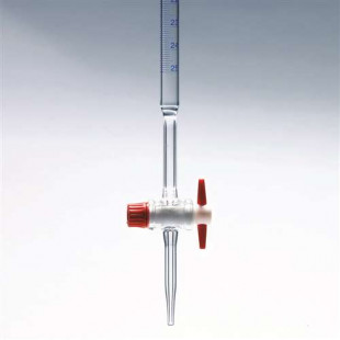 Burette Fitted PTFE Stopcork 50 mL x 0.1 Class B CN HmbG, 3pcs/pack