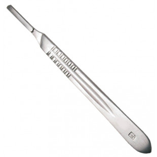Scalpel Handle No.4, Overall Length 130 mm, Stainless Steel, Non-Medical Usage