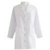 Lab Coat, White Cotton, Size L, Long Sleeves, C48" x S18" x L39.5"
