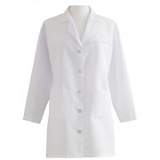 Lab Coat, White Cotton, Size XL, Long Sleeves, C51" x S18.5" x L39.5"