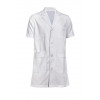 Lab Coat, White Cotton, Size L, Short Sleeves, C48" x S18" x L39.5"