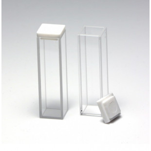 Quartz Cuvette 10 mm, 722, 12.5 x 12.5 x 45.0 with Teflon Cap, Quartz Square (1pair)