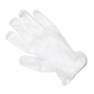 Safety Disposable Glove Vinyl, Powder Free, Size: L (100pcs/box)